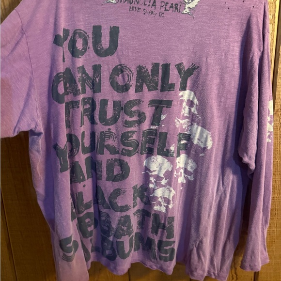 Magnolia Pearl Black Sabbath Trust Viggo Tee in the color Dewberry - Picture 5 of 8